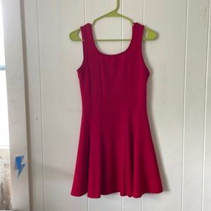 body central red a-line skater dress